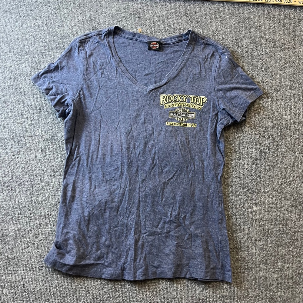 Harley-Davidson T-Shirt Womens Size M Blue Rocky Top Pigeon Forge TN